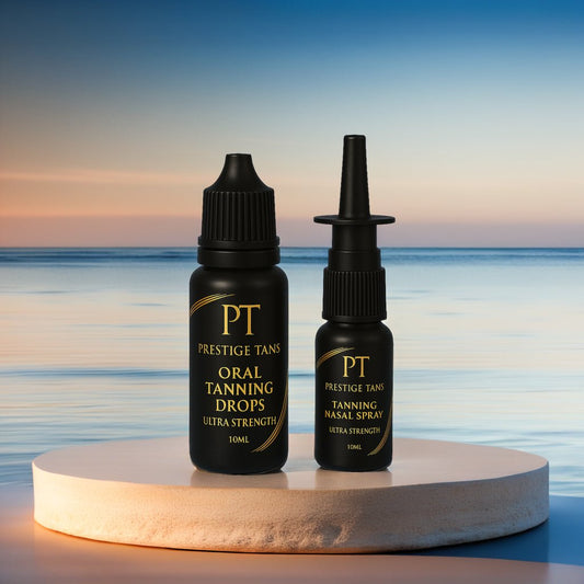 Prestige Tans Tanning Nasal Spray and Oral Tanning Drops Bundle